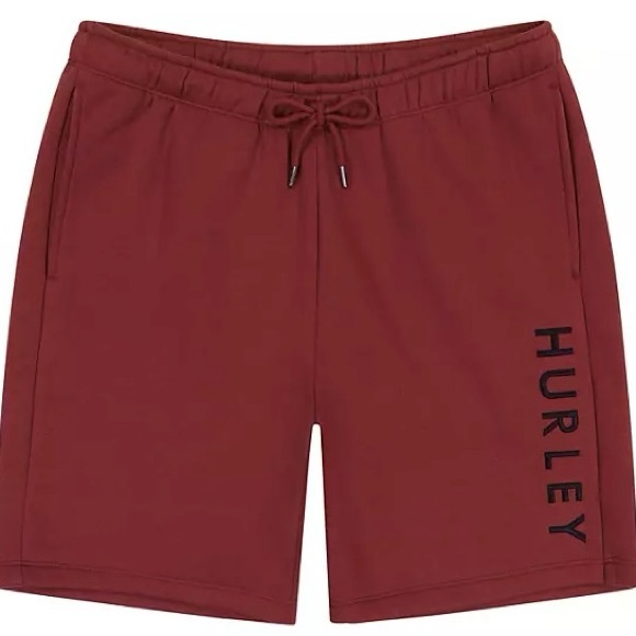 Hurley Men’s Logo Fleece Shorts Size (XXL,L) Red - Picture 5 of 8